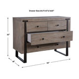 Light Oak 4-Drawer Chest by Uttermost Gabriel, alternate view 9