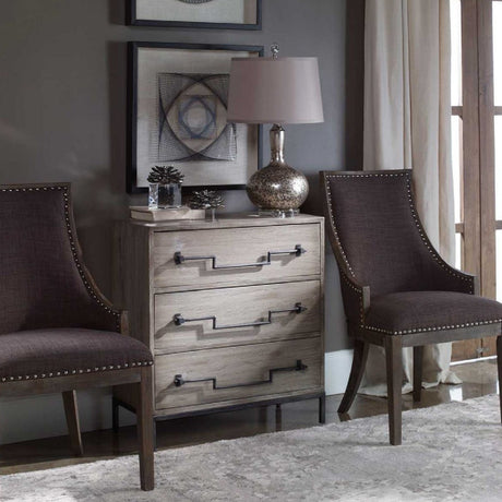 Modern European furniture - Mango Wood 3-Drawer Accent Chest - www.oroa.com