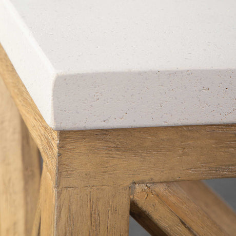 Natural White Limestone Console Table by Uttermost Catali, alternate view 7