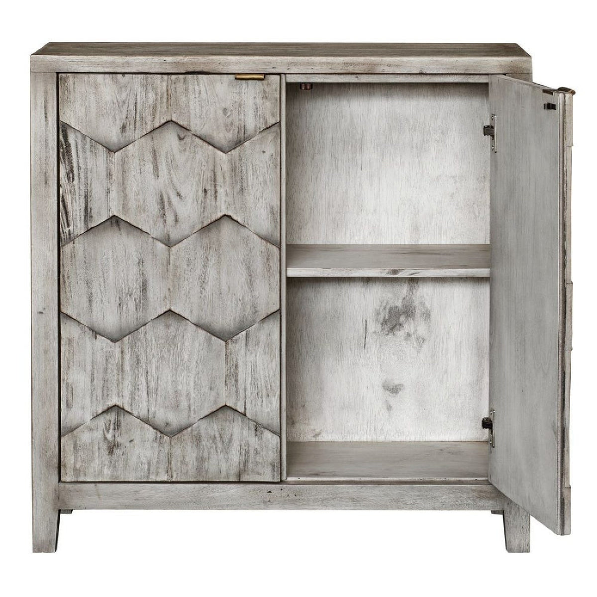 2-Door Honeycomb Mahogany Cabinet by Uttermost Catori, alternate view 3
