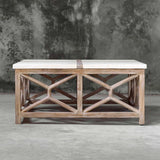 Natural Limestone Square Coffee Table by Uttermost Catali, alternate view 6