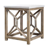Modern European furniture - Natural Limestone Square Side Table - www.oroa.com