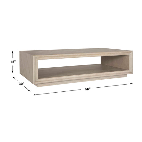 Modern European furniture - Light Oak Coffee Table - www.oroa.com