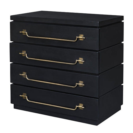 Black Mahogany 4-Drawer Accent Chest by Uttermost Halifax, alternate view 3