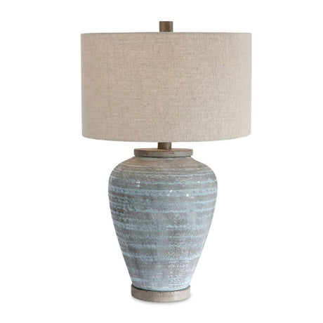 Modern European furniture - Blue Crackled Ceramic Table Lamp by Uttermost Pelia - www.oroa.com