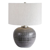 Modern European furniture - Black Etched Ceramic Table Lamp by Uttermost Mikkel - www.oroa.com