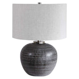 Modern European furniture - Black Etched Ceramic Table Lamp by Uttermost Mikkel - www.oroa.com