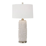 Geometric Patterned Ceramic Table Lamp by Uttermost Zade, alternate view 9