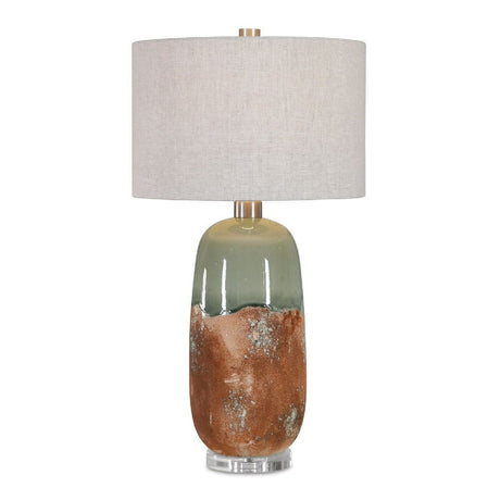Terracotta & Green Ceramic Table Lamp by Uttermost Maggie