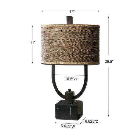 Woven Rattan Table Lamp by Uttermost Stabina, alternate view 3