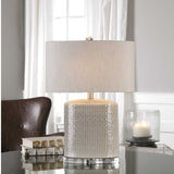 Textured Oval Ceramic Table Lamp by Uttermost Modica, alternate view 5