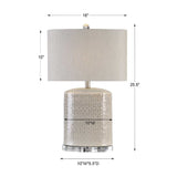 Textured Oval Ceramic Table Lamp by Uttermost Modica, alternate view 4