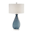 Etched Blue Glass Table Lamp by Uttermost Atlantica