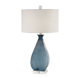 Etched Blue Glass Table Lamp by Uttermost Atlantica