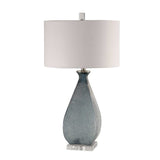 Etched Blue Glass Table Lamp by Uttermost Atlantica, alternate view 3
