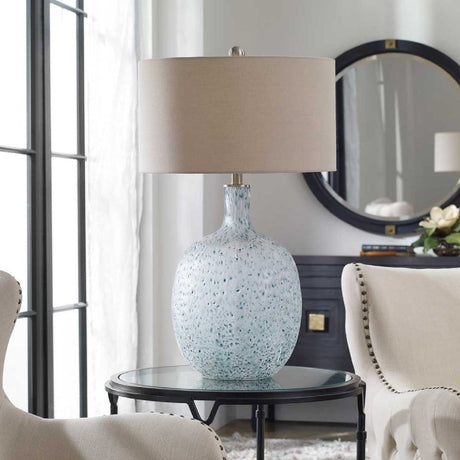 Mottled Glass Table Lamp by Uttermost Oceaonna, alternate view 6