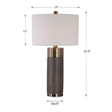 Modern European furniture - Textured Bronze Ceramic Table Lamp by Uttermost Brannock - www.oroa.com