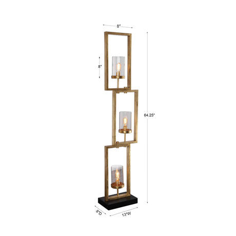 Modern European furniture - Gold Rectangles Floor Lamp - www.oroa.com