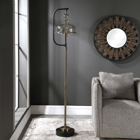 Modern European furniture - Amber Glass Shade Floor Lamp - www.oroa.com