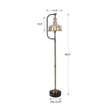 Modern European furniture - Amber Glass Shade Floor Lamp - www.oroa.com