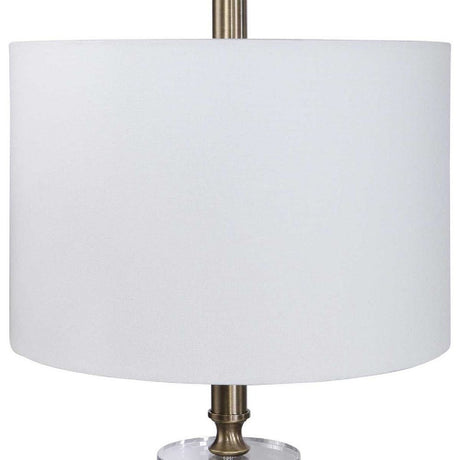 White Linen Shade Floor Lamp | Uttermost Maud -  www.oroa.com
