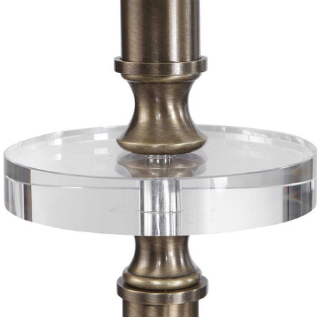 White Linen Shade Floor Lamp | Uttermost Maud -  www.oroa.com