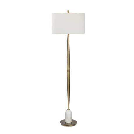 Tapered Antique Brass Floor Lamp | Uttermost Minette - www.oroa.com