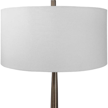 Tapered Antique Brass Floor Lamp | Uttermost Minette - www.oroa.com