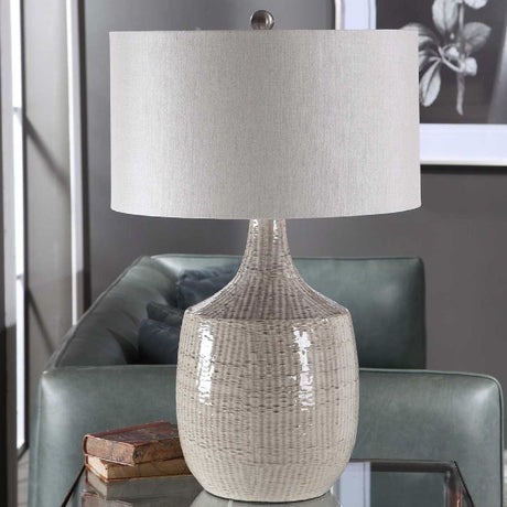 Gray Ceramic Table Lamp by Uttermost Felipe, alternate view 8