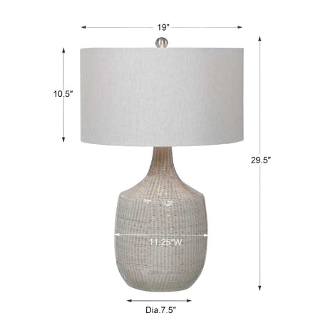 Gray Ceramic Table Lamp by Uttermost Felipe, alternate view 4