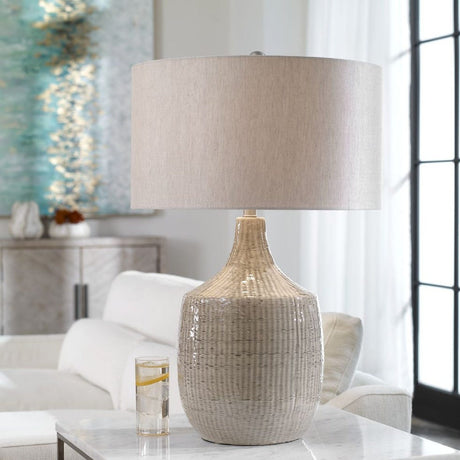 Gray Ceramic Table Lamp by Uttermost Felipe, alternate view 9