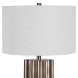Modern European furniture - Fluted Steel Table Lamp by Uttermost Khalio - www.oroa.com