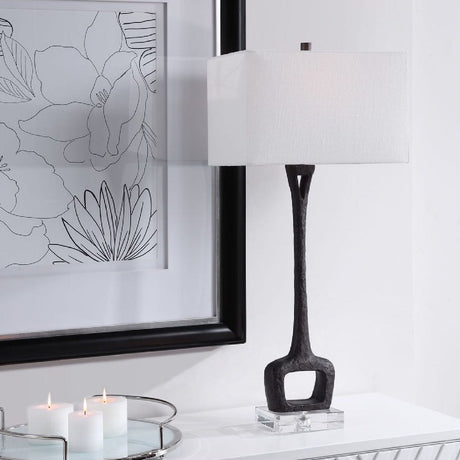 Modern European furniture - Black Cast Iron Table Lamp by Uttermost Darbie - www.oroa.com