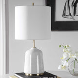 White Marble Table Lamp by Uttermost Eloise, alternate view 7