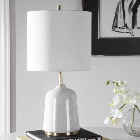White Marble Table Lamp by Uttermost Eloise, alternate view 7