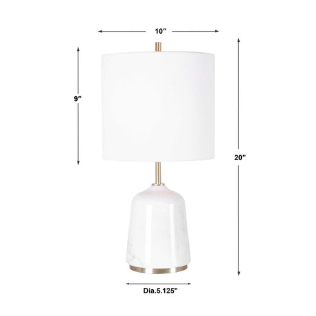 White Marble Table Lamp by Uttermost Eloise, alternate view 8
