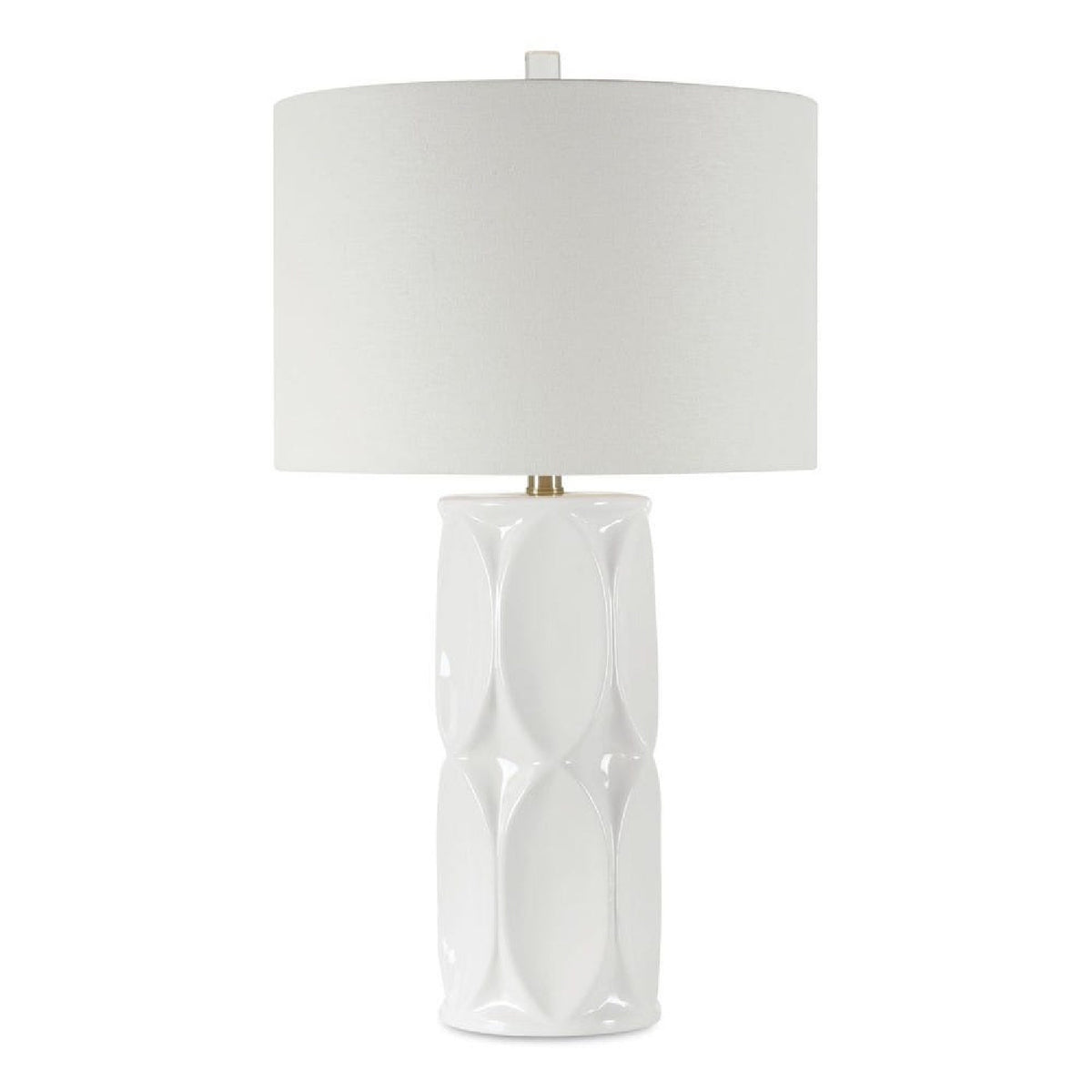 Modern European furniture - Glossy White Ceramic Table Lamp by Uttermost Sinclair - www.oroa.com