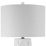 Modern European furniture - Glossy White Ceramic Table Lamp by Uttermost Sinclair - www.oroa.com