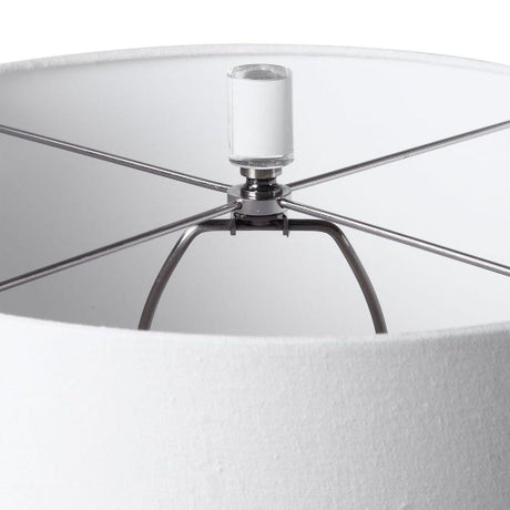 Modern European furniture - Glossy White Ceramic Table Lamp by Uttermost Sinclair - www.oroa.com