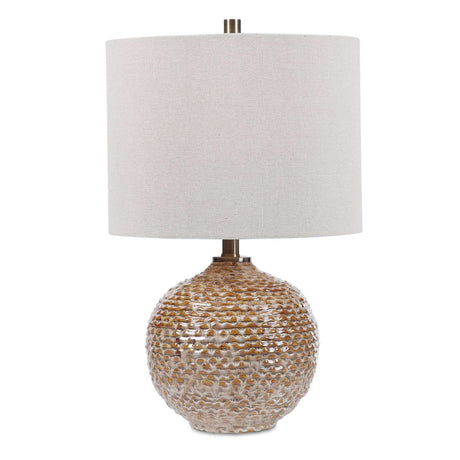 Wavy Ribbed Ceramic Table Lamp by Uttermost Lagos
