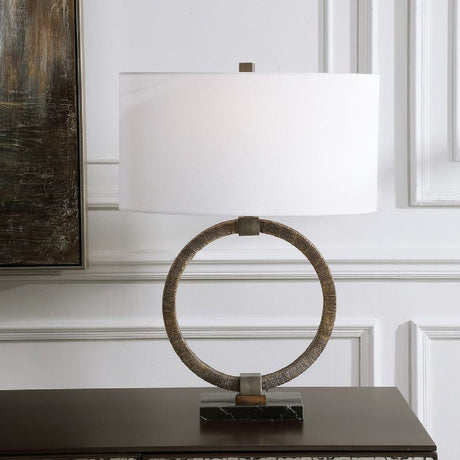 Modern European furniture - Antique Gold Ring Table Lamp Table Lamp by Uttermost Relic - www.oroa.com