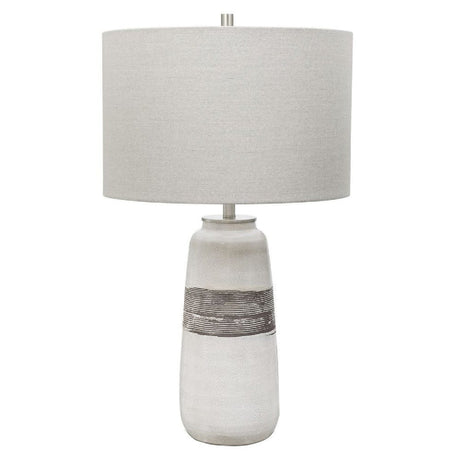 Textured Oval Ceramic Table Lamp by Uttermost Modica, alternate view 3