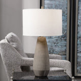 Crackled Gray Ceramic Table Lamp by Uttermost Volterra, alternate view 2