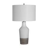 Modern European furniture - Crackled White Ceramic Table Lamp by Uttermost Dakota - www.oroa.com