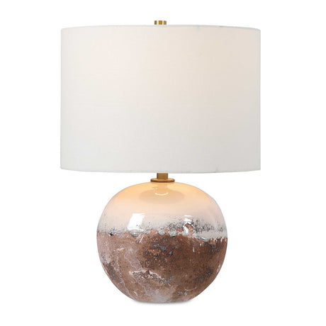 Modern European furniture - Earth-Toned Ceramic Accent Lamp - www.oroa.com