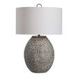 Modern European furniture - Pitted Gray Ceramic Table Lamp by Uttermost Cyprien - www.oroa.com