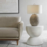 Modern European furniture - Pitted Gray Ceramic Table Lamp by Uttermost Cyprien - www.oroa.com