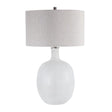 Modern European furniture - Mottled White Glass Table Lamp by Uttermost Whiteout - www.oroa.com