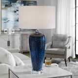 Modern European furniture - Blue Glass Table Lamp by Uttermost Stargazer - www.oroa.com