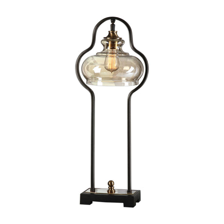 Modern European furniture - Aged Black Iron Accent Lamp - www.oroa.com